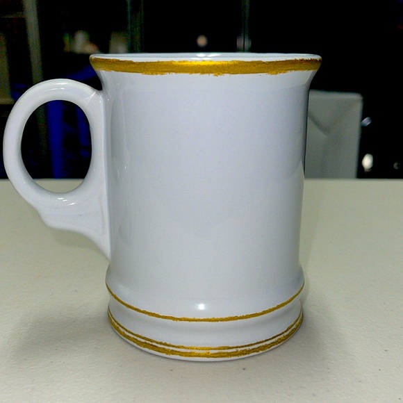 WILLIAMS SONOMA GOLD MONOGRAM LETTER A MUG EUC - Picture 2 of 4